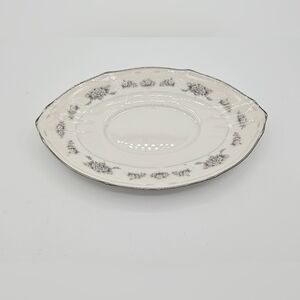Vintage Noritake Floral Southern Lace Oval Gravy Boat Tray/Plate *TRAY ONLY